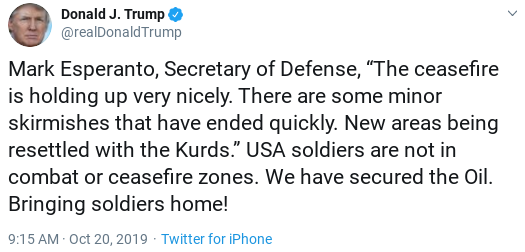 Screenshot-2019-10-20-at-9.20.35-AM Defense Secretary Reveals Where Troops In Syria Will Be Sent Donald Trump Politics Social Media Top Stories 