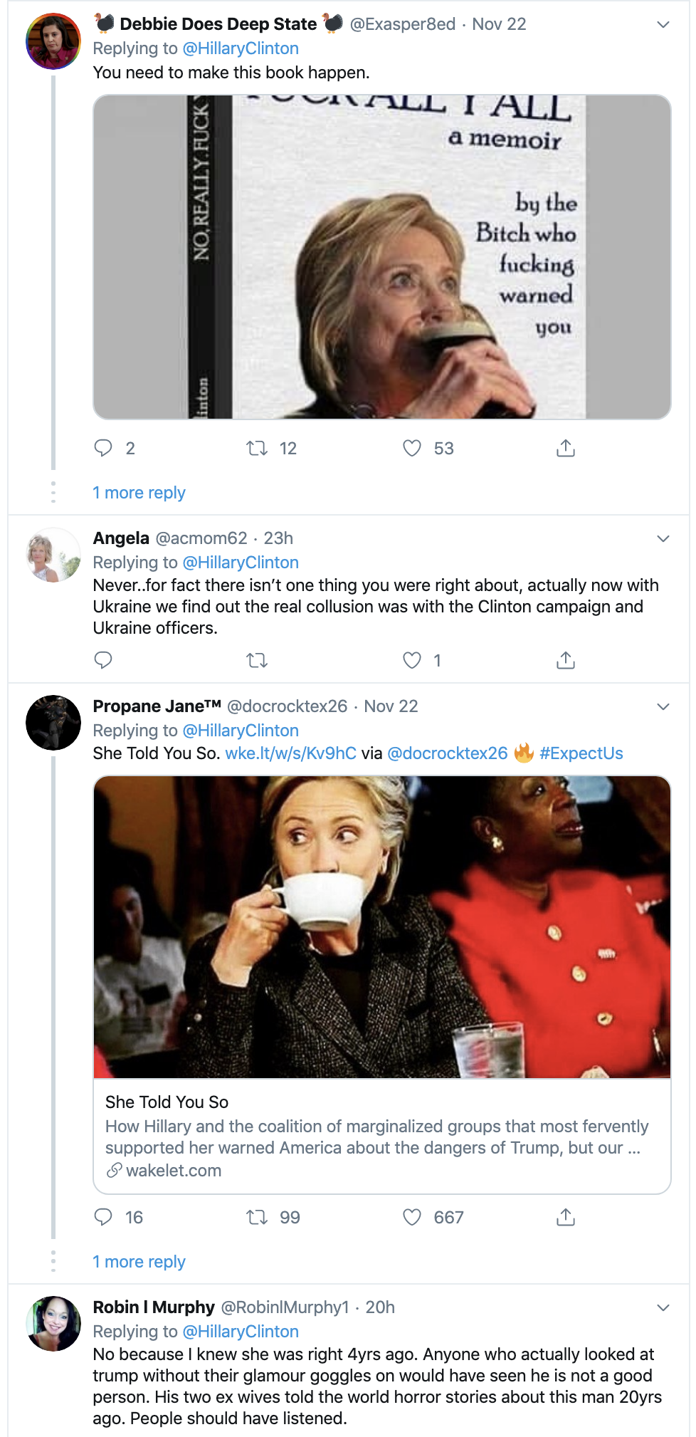 Screen-Shot-2019-11-24-at-8.29.13-AM Hillary Trolls Trump With Instantly Viral Weekend Twitter Take-Down Featured Hillary Clinton Impeachment Russia Top Stories 