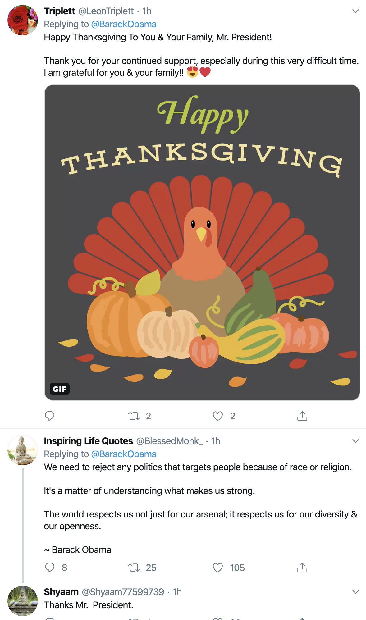 Screen-Shot-2019-11-28-at-7.35.44-AM Barack Obama Tweets Thanksgiving Message That Will Make You Swoon Celebrities Domestic Policy Featured History Humanitarian Poverty Top Stories 