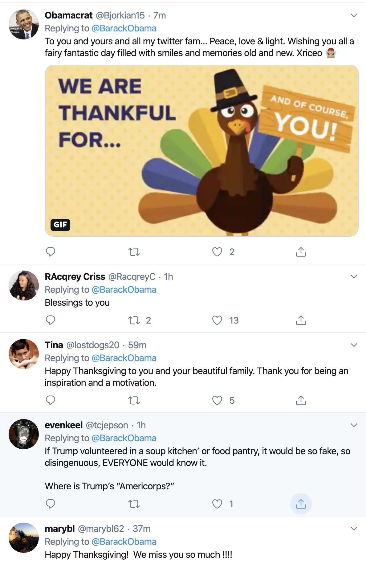 Screen-Shot-2019-11-28-at-7.36.11-AM Barack Obama Tweets Thanksgiving Message That Will Make You Swoon Celebrities Domestic Policy Featured History Humanitarian Poverty Top Stories 