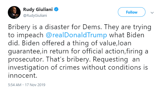 rud-1 Giuliani Suffers Impeachment Induced Weekend Public Meltdown Donald Trump Impeachment Investigation Politics Social Media Top Stories 