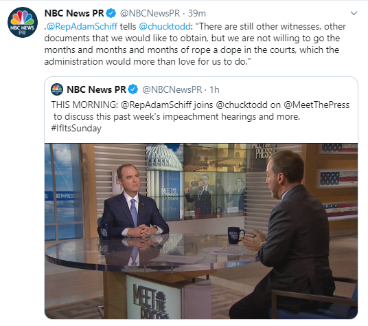 schifff Schiff Upstages Trump During Live NBC TV Appearance Donald Trump Impeachment Investigation Politics Top Stories 