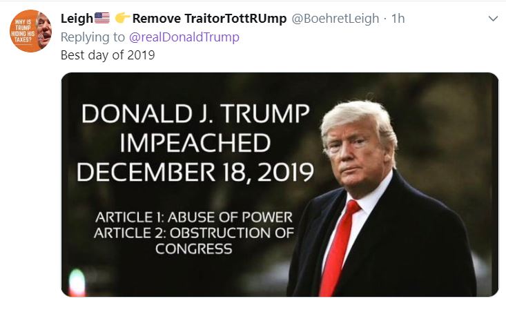 NYE7 Trump Brutally Mocked For New Years Tweet 3 Hours Early Donald Trump Featured Impeachment Top Stories 