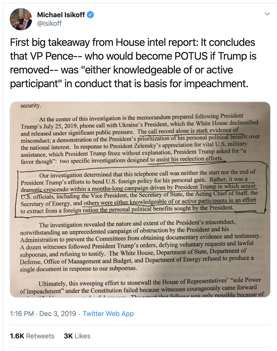 Screen-Shot-2019-12-03-at-3.31.58-PM VP Pence Implicated In Democrats' Impeachment Report Corruption Crime Election 2020 Impeachment Top Stories 