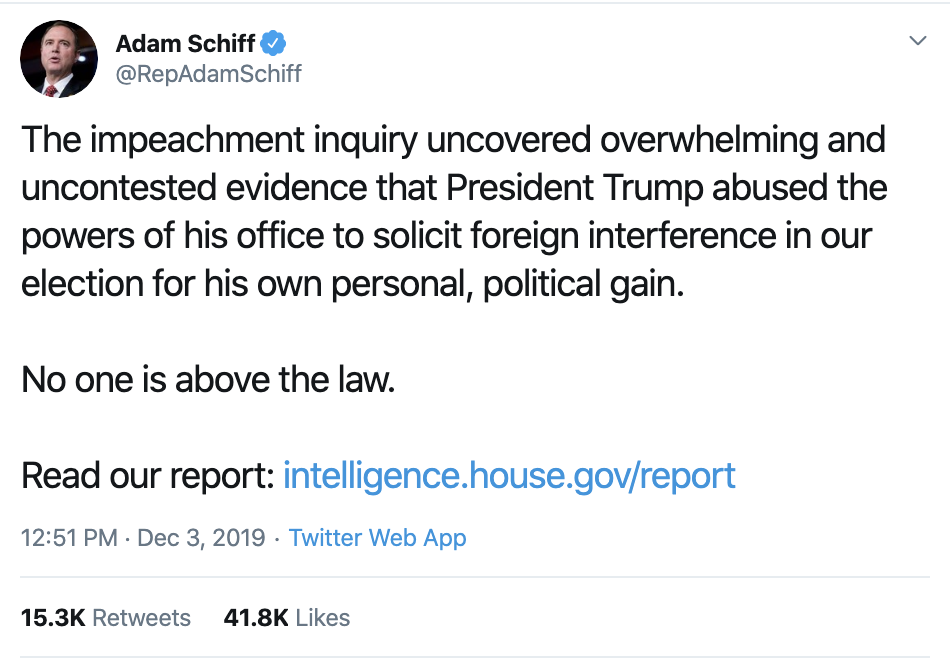 Screen-Shot-2019-12-03-at-4.25.19-PM WH Press Secretary Attacks Democrats' Impeachment Report Domestic Policy Featured Impeachment Investigation Top Stories 