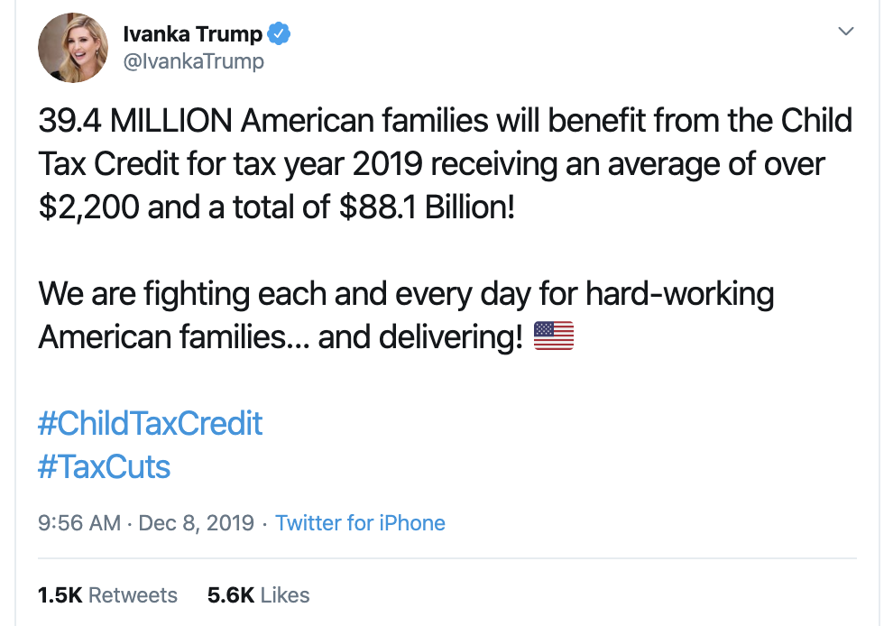 Screen-Shot-2019-12-08-at-10.51.38-AM Ivanka Makes Delusional Twitter Announcement & Gets Torn To Shreds Child Abuse Economy Featured Feminism Top Stories 