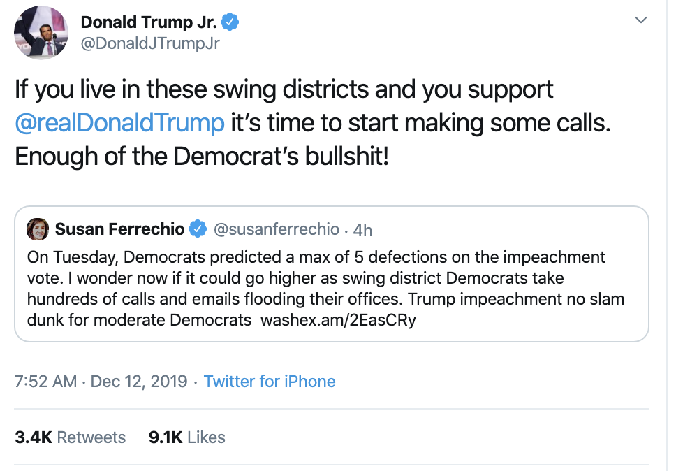 Screen-Shot-2019-12-12-at-11.10.10-AM Donald Jr. Live Tweets His Idiocy During Impeachment Hearing Uncategorized 
