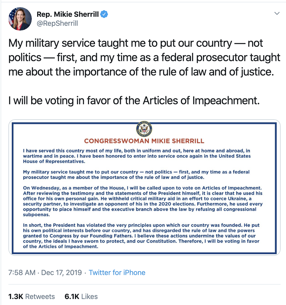 Screen-Shot-2019-12-17-at-12.06.13-PM Democrat In Deep Red State Heroically Risks Career For Democracy Featured Impeachment Military National Security Top Stories 