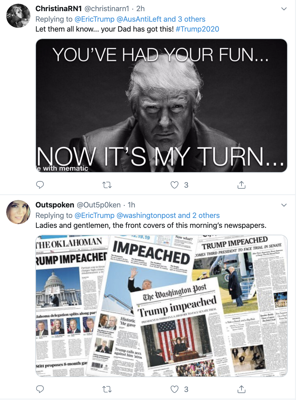 Screen-Shot-2019-12-19-at-11.11.13-AM Trump Tantrums Over Reporter's 'Merry Impeachment' Tweet Featured Media Politics Social Media Top Stories 