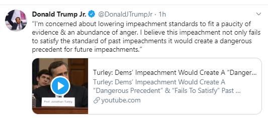 jr Trump Jr. Freaks Out On Twitter During Impeachment Hearing Corruption Donald Trump Impeachment Investigation Politics Social Media Top Stories 