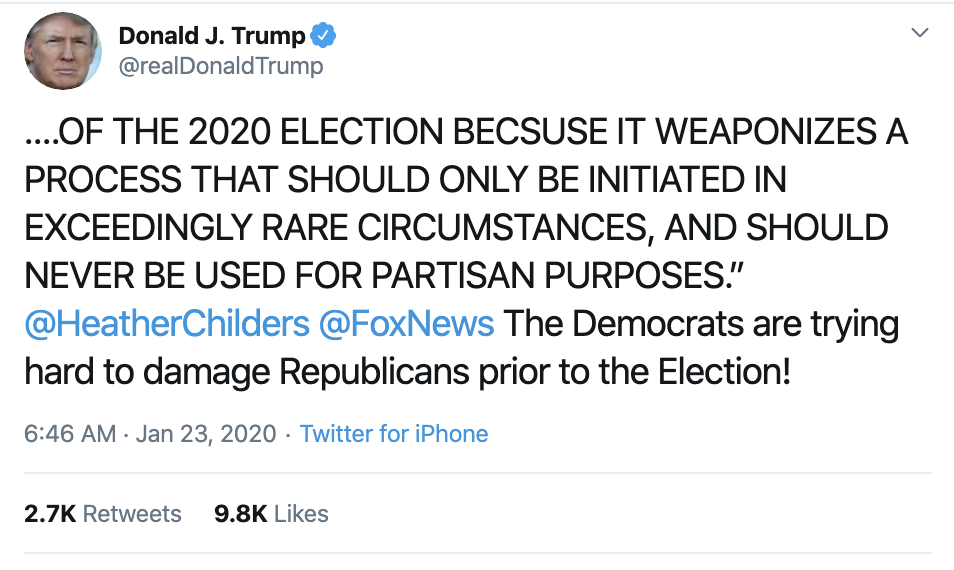 Screen-Shot-2020-01-23-at-7.27.46-AM Trump Wigs Out In Pre-Dawn ALL CAPS Impeachment Spasm Corruption Election 2020 Featured Impeachment Top Stories 