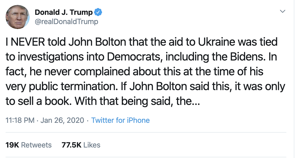 Screen-Shot-2020-01-27-at-8.46.40-AM White House Devolves Into Chaos After Bolton Excerpts Corruption Featured Impeachment Politics Top Stories 