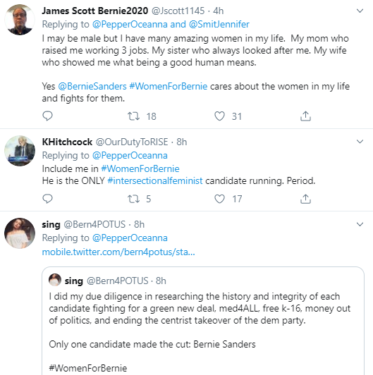 bern15 Women's Support For Bernie Goes Viral Amid Warren Controversy Donald Trump Election 2020 Politics Social Media Top Stories 