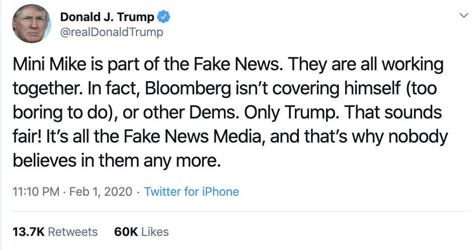 Screen-Shot-2020-02-02-at-8.58.00-AM Trump Sees Bloomberg Superbowl Ad & Suffers Multi-Tweet Meltdown Corruption Election 2020 Featured Politics Top Stories 
