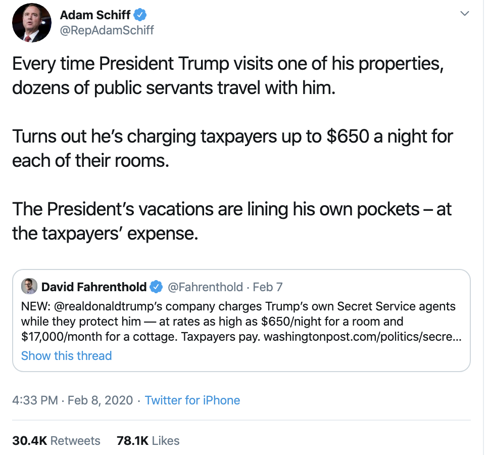 Screen-Shot-2020-02-09-at-10.34.11-AM Schiff Shames Trump Over Col Vindman With Weekend Twitter Take-Down Corruption Crime Featured Politics Top Stories 