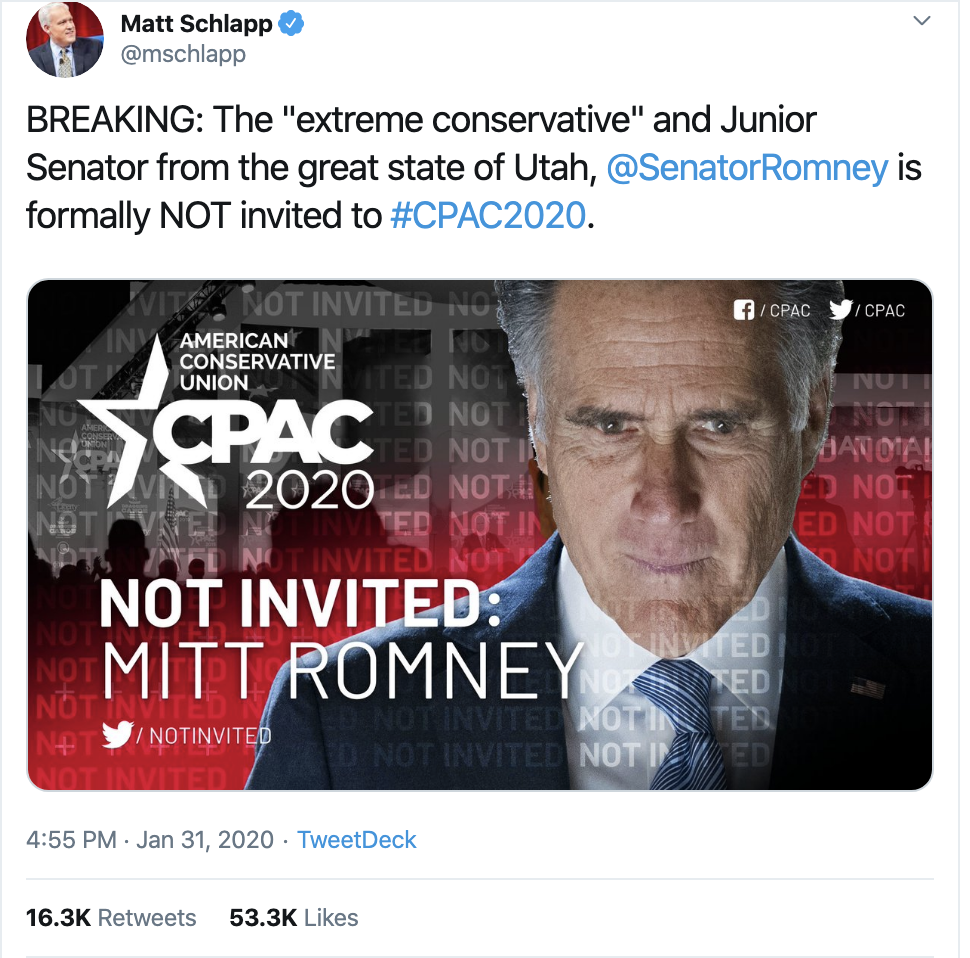 Screen-Shot-2020-02-10-at-9.21.31-AM Romney Disinvited To CPAC 2020 For His Own Safety Corruption Donald Trump Featured Politics Top Stories 