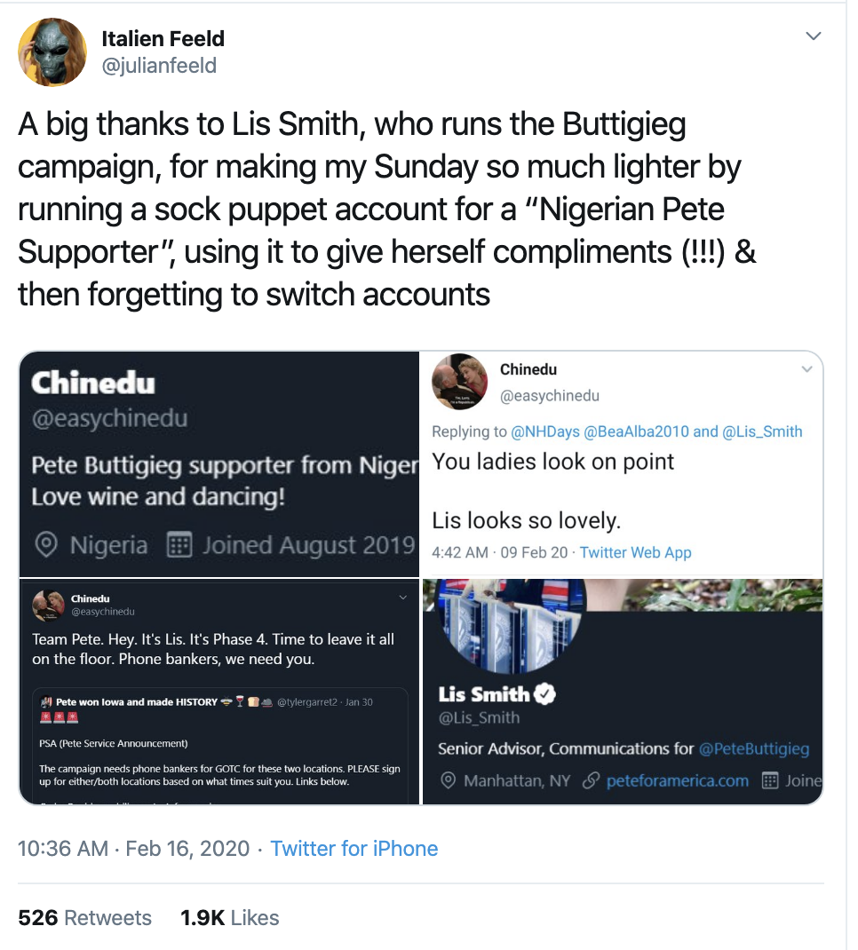 Screen-Shot-2020-02-16-at-1.47.50-PM Buttigieg Staffer Caught Pretending To Be Black On Twitter Election 2020 Featured Politics Television Top Stories 