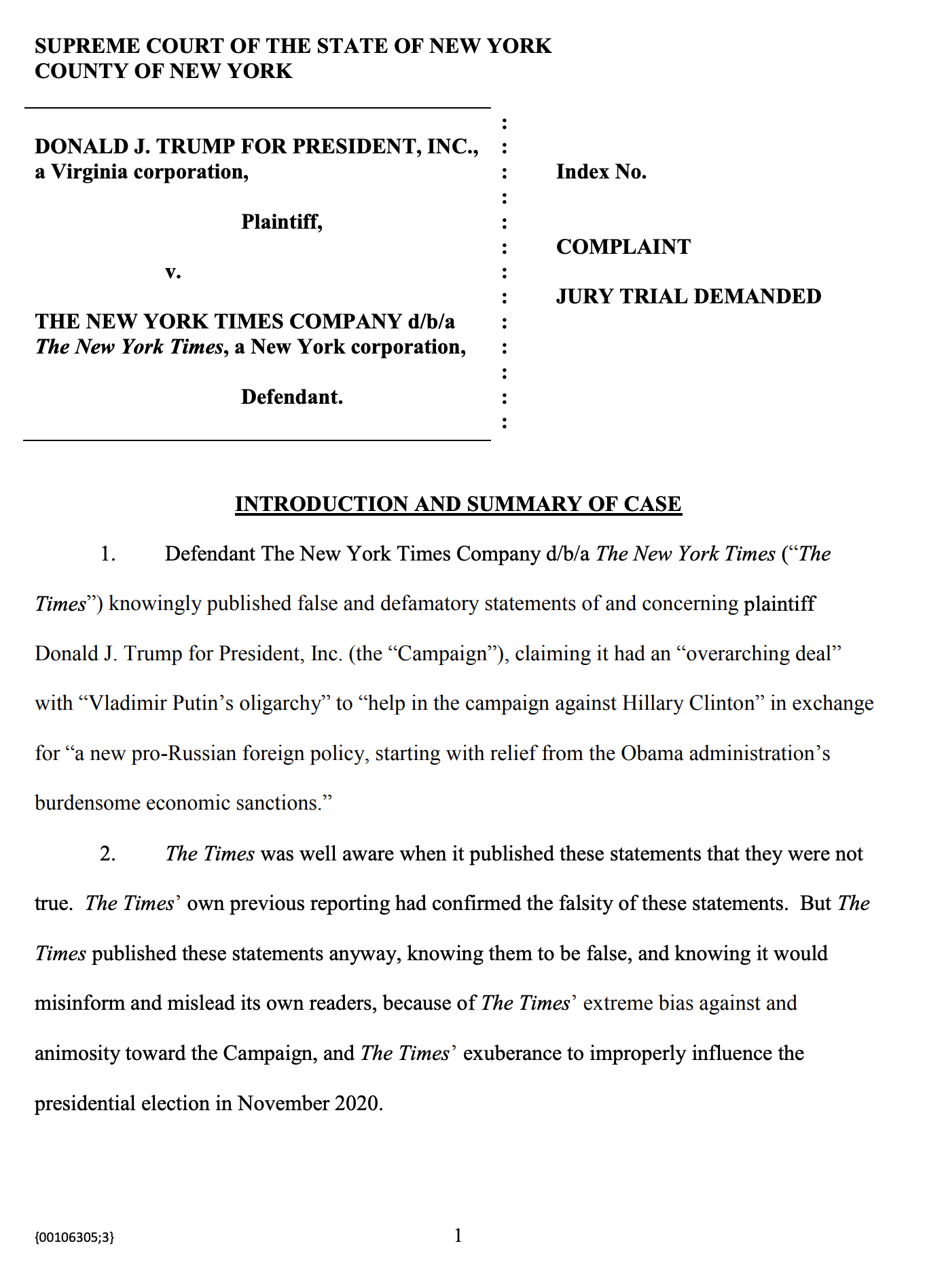 Screen-Shot-2020-02-26-at-2.43.54-PM Trump Campaign Files Major Lawsuit Against NY Times Corruption Donald Trump Featured Politics Top Stories 