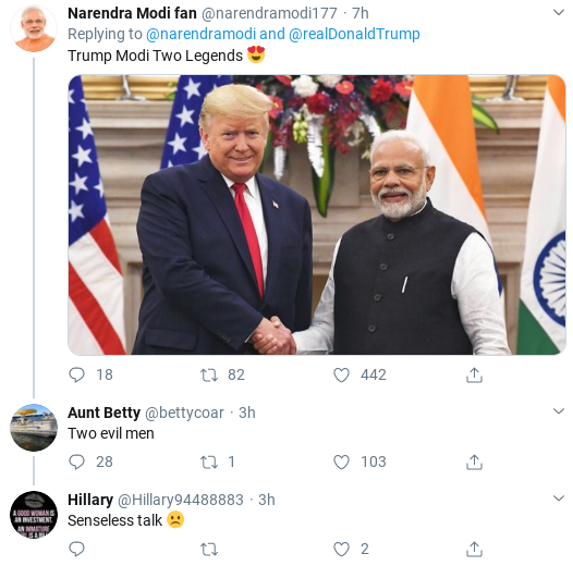 Screenshot-2020-02-25-at-1.06.07-PM Trump Tries To Distract From India Trip Fail With Retweet Spree Donald Trump Politics Social Media Top Stories 