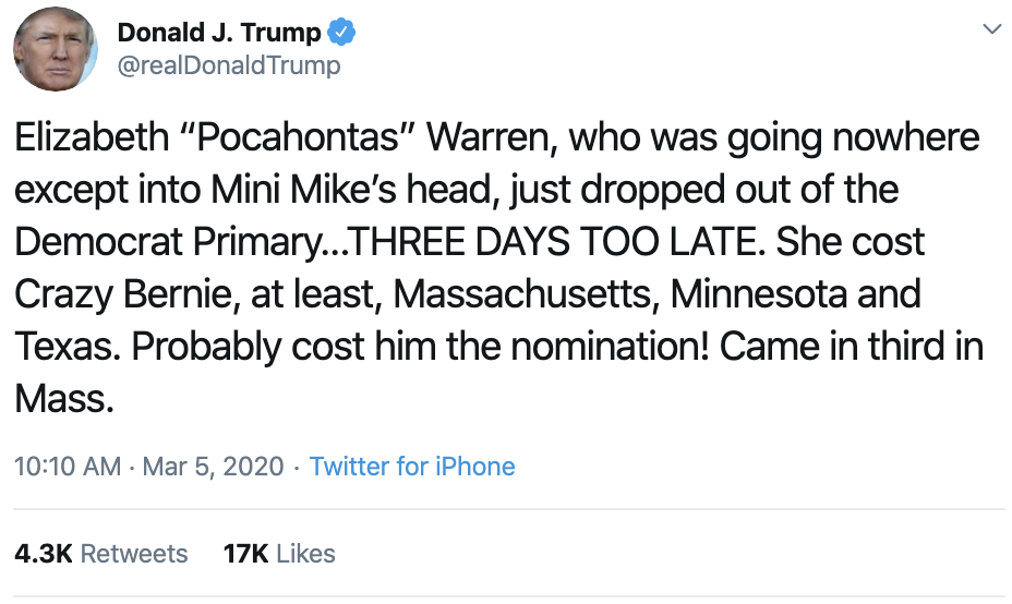 Screen-Shot-2020-03-05-at-10.24.35-AM Trump Goes Rabid On Twitter Over Coronavirus Backlash Featured Healthcare Mental Illness Politics Top Stories 