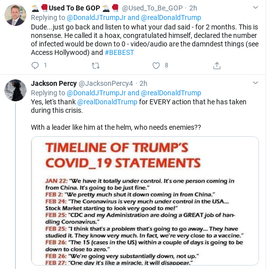 Screenshot-2020-03-20-at-12.56.58-PM Trump Jr. Launches Gross Twitter Rant As COVID-19 Rages Donald Trump Politics Social Media Top Stories 