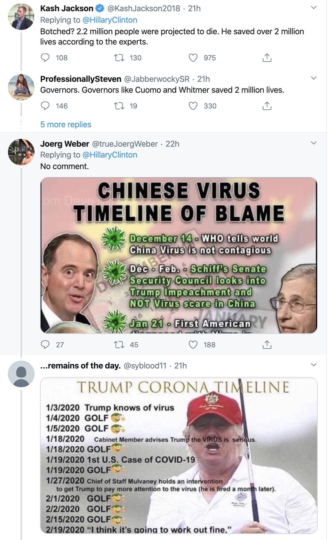 Screen-Shot-2020-04-22-at-8.34.04-AM Clinton Trolls Trump Over "Botched" Pandemic Response & Goes Viral Fast Featured Feminism Healthcare Top Stories Women's Rights 