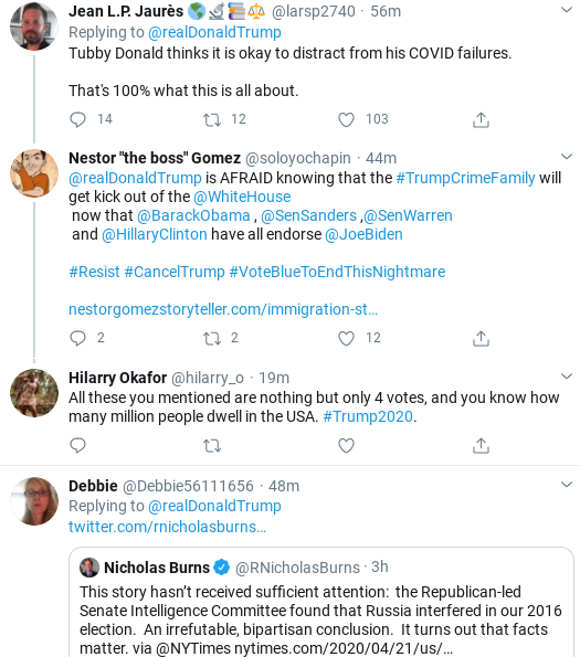 Screenshot-2020-04-22-at-11.00.18-AM Trump Flies Into Multi-Tweet Mid Morning Meltdown After Corona Failure Goes Public Donald Trump Politics Social Media Top Stories 