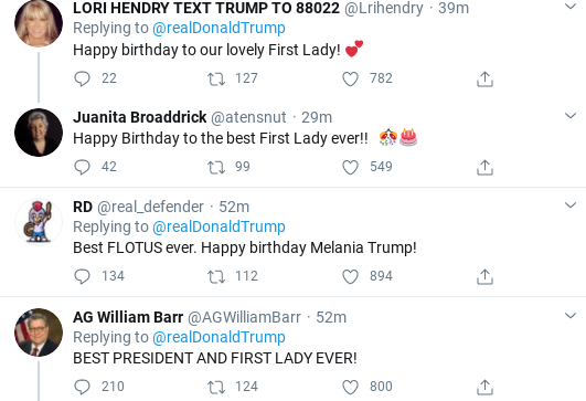 Screenshot-2020-04-26-at-1.00.53-PM Trump Tweets Phony Birthday Message To Melania & Gets Roasted In Seconds Donald Trump Politics Social Media Top Stories 