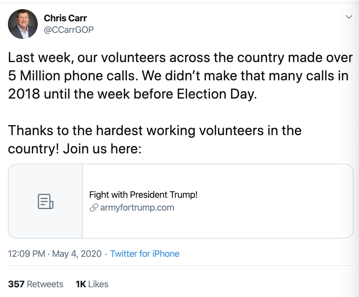 Screen-Shot-2020-05-05-at-7.34.13-AM Excited Trump Tweets About Early Reopen & Gets Bashed Coronavirus Election 2020 Featured Politics Top Stories 