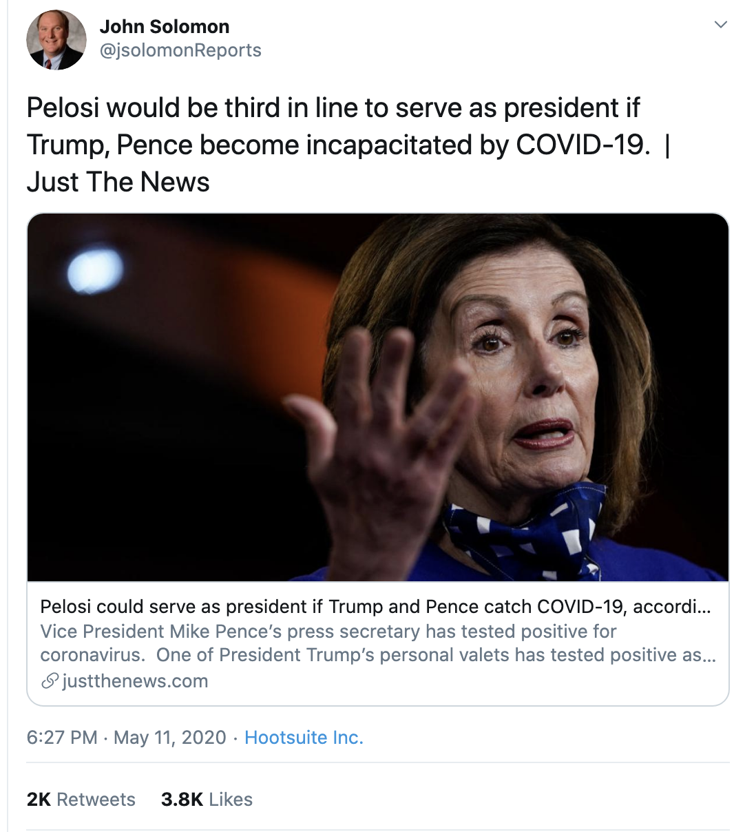 Screen-Shot-2020-05-12-at-8.47.01-AM Trump Spazzes Over Pelosi Being POTUS If He & Pence Get Sick Featured Feminism Politics Top Stories Women's Rights 