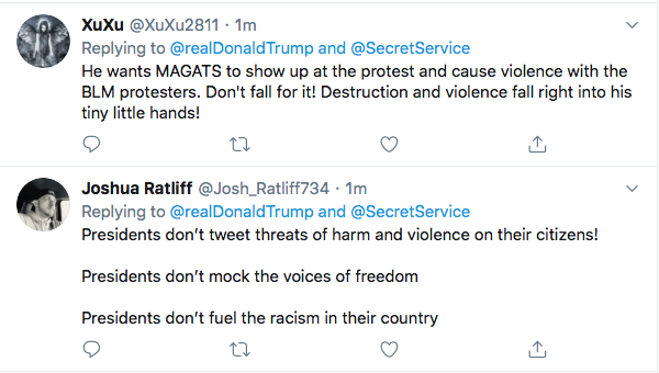 Screen-Shot-2020-05-30-at-9.46.08-AM Trump Instructs MAGA Followers To Confront Protestors Tonight At W.H. Black Lives Matter Donald Trump Featured Politics Protest Top Stories Twitter 