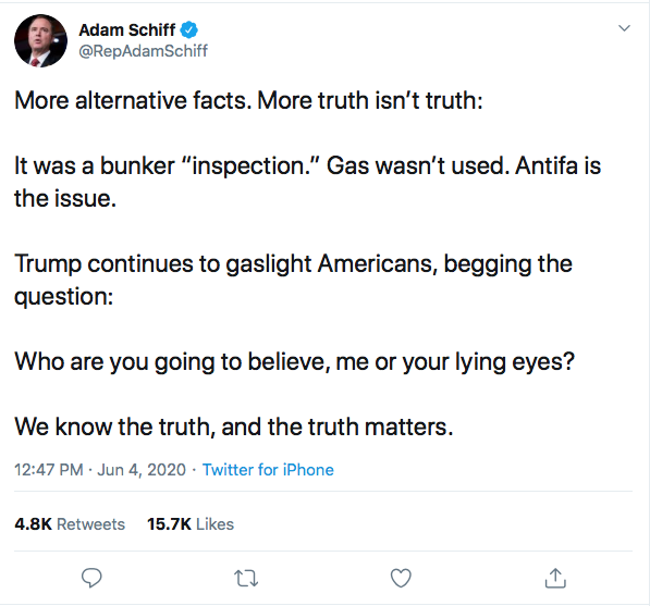Screen-Shot-2020-06-04-at-1.40.25-PM Schiff Trolls Trump Over Hiding In A Bunker During Thursday Take-Down Black Lives Matter Donald Trump Featured Politics Top Stories 