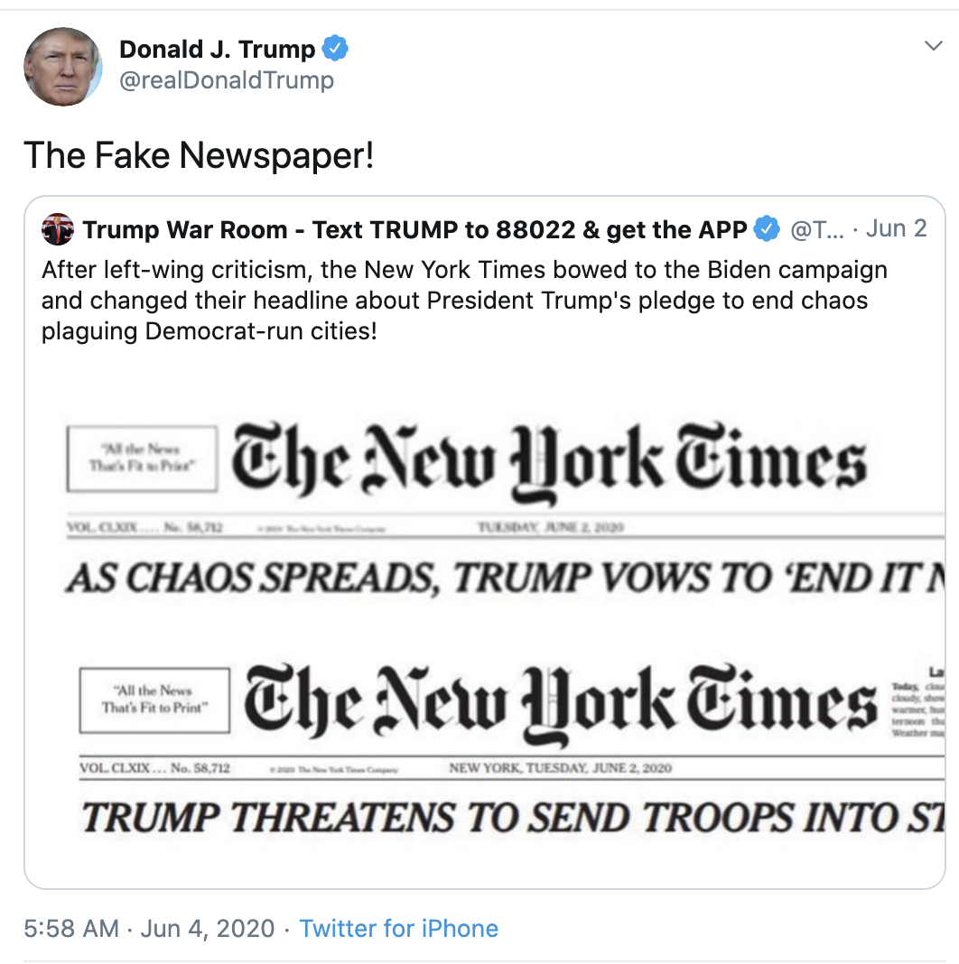 Screen-Shot-2020-06-04-at-7.22.33-AM Trump Sees Morning Polls & Has 16-Tweet Mega Rant Against Americans Featured Military Politics Top Stories 