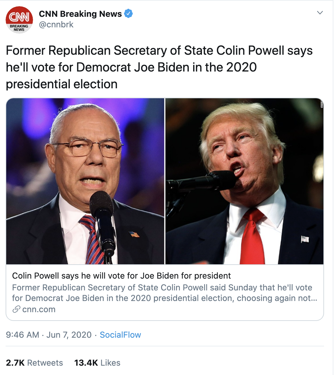 Screen-Shot-2020-06-07-at-1.35.33-PM Biden Trolls Trump Over Colin Powell Endorsement Election 2020 Featured Military Politics Top Stories 