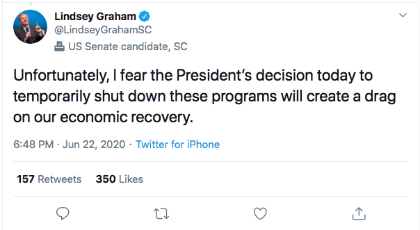 Screen-Shot-2020-06-22-at-11.29.02-PM Lindsey Graham Snaps & Turns On Trump/GOP After Immigration Order Coronavirus Donald Trump Election 2020 Featured Immigration Politics Top Stories 