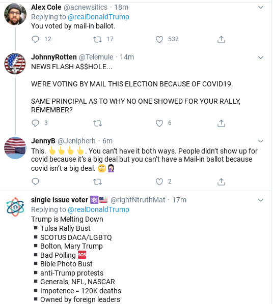 Screenshot-2020-06-22-at-10.07.33-AM Trump Spazzes Into 2nd Morning Meltdown & Claims 'RIGGED' Presidency Donald Trump Election 2020 Politics Social Media Top Stories 