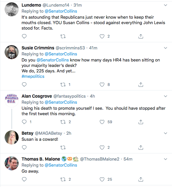 Screen-Shot-2020-07-18-at-11.17.23-AM Susan Collins Attempts John Lewis Tribute But Fails Miserably Election 2020 Featured Politics Top Stories Twitter 