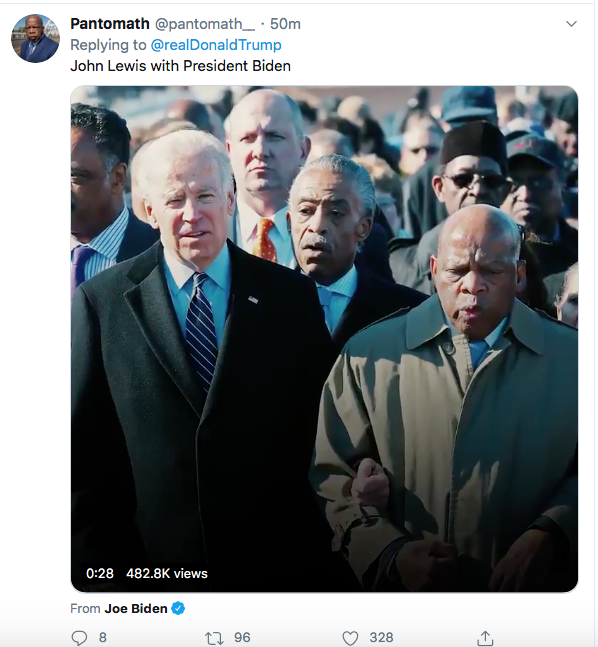 Screen-Shot-2020-07-18-at-3.05.56-PM Trump Finally Tweets John Lewis Message But Gets Roasted In Seconds Donald Trump Election 2020 Featured Politics Racism Top Stories Twitter 