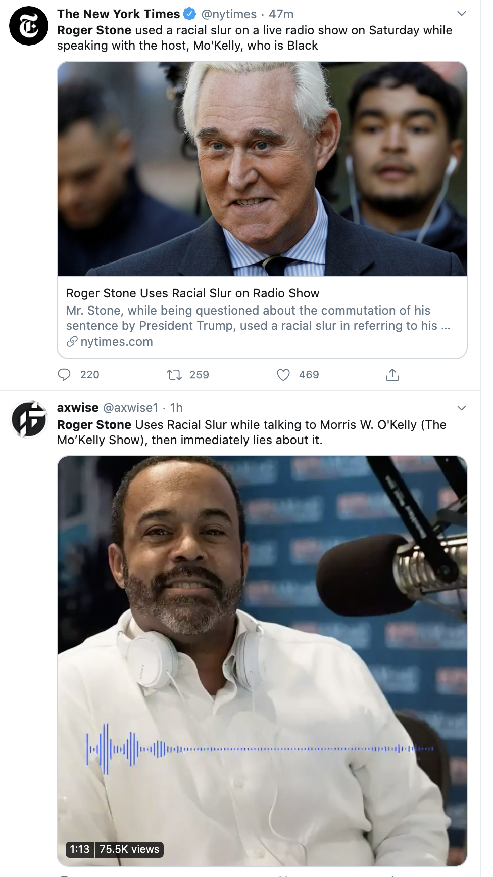 Screen-Shot-2020-07-19-at-10.07.34-AM Roger Stone Calls Black Host 'Negro' During New Interview Black Lives Matter Featured Racism Top Stories 