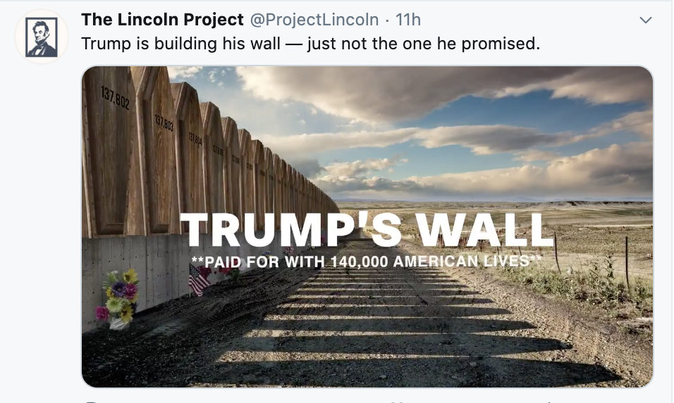 Screen-Shot-2020-07-19-at-7.52.16-AM 'The Lincoln Project' Hits Trump Over COVID-19 Deaths With Viral New Video Coronavirus Featured National Security Politics Top Stories 