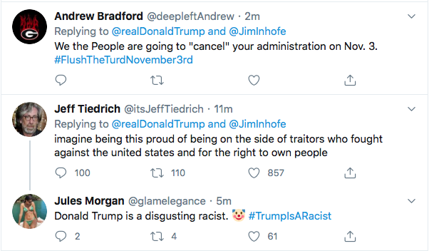 Screen-Shot-2020-07-24-at-10.41.58-AM Trump Breaks AM Twitter Silence With Unhinged Confederacy Defense Rant Donald Trump Election 2020 Featured Politics Racism Top Stories Twitter 