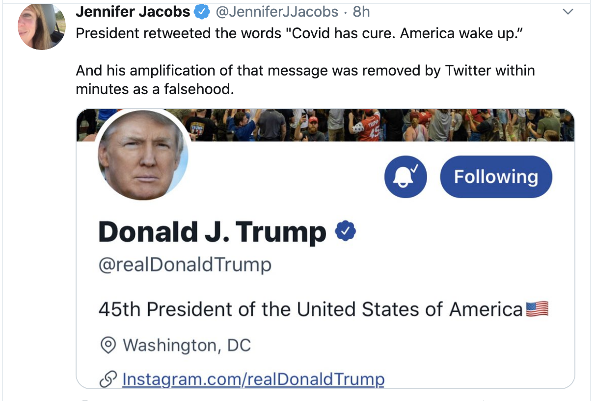 Screen-Shot-2020-07-28-at-9.07.41-AM Trump Humiliated By Twitter After Post Removed & Replaced With Disclaimer Coronavirus Featured National Security Politics Top Stories 