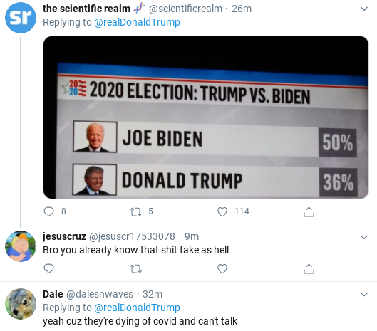 Screenshot-2020-07-08-at-12.54.34-PM Trump Issues Unhinged ALL CAPS Afternoon Twitter Rant As Poll Numbers Tank Donald Trump Election 2020 Politics Social Media Top Stories 
