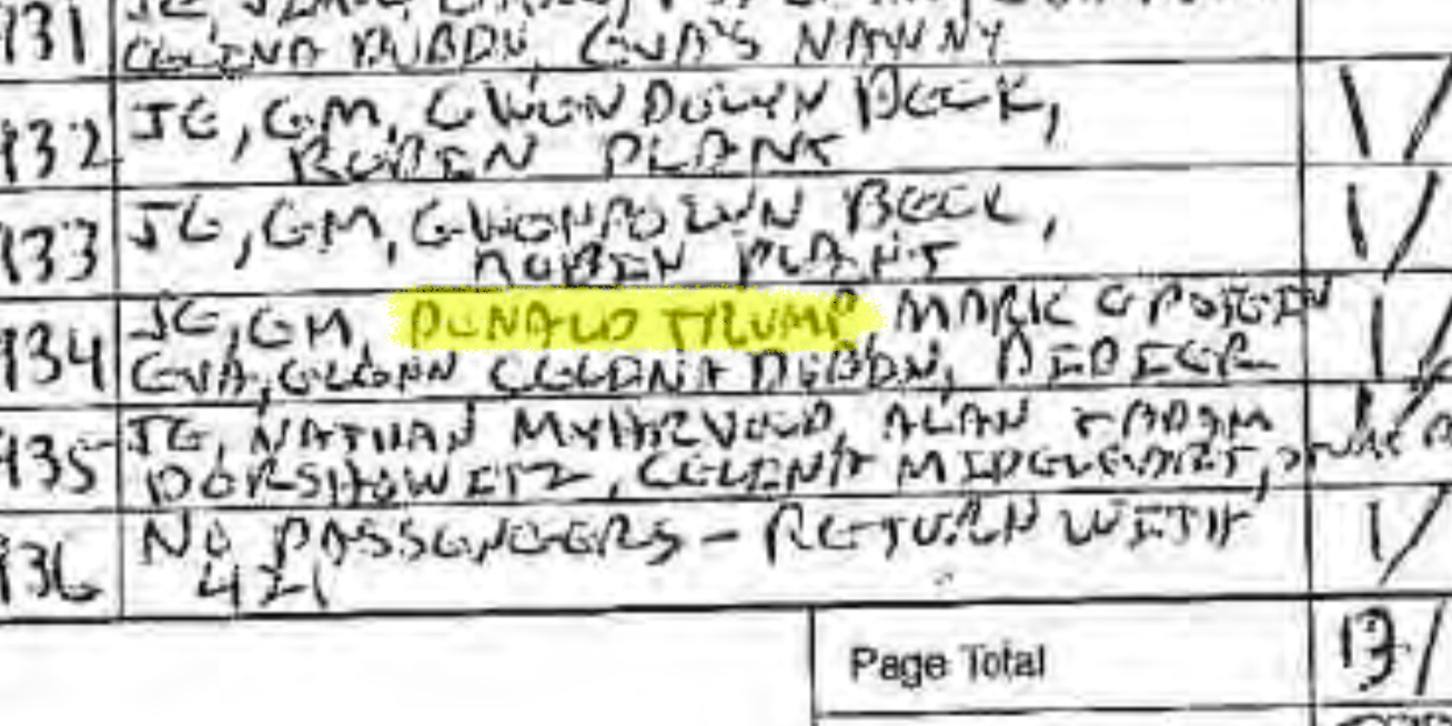 flight-logs-1 Official Trip Log Shows Epstein & Maxwell Flew With Trump Via Private Plane Donald Trump Featured Politics Sexual Assault/Rape Top Stories 