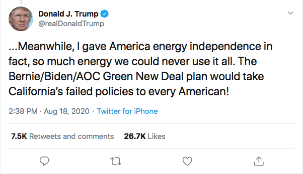 Screen-Shot-2020-08-18-at-4.16.42-PM Trump Tweets Deranged Conspiracy About Democrats Stealing Electricity Donald Trump Election 2020 Environment Featured Politics Top Stories Twitter 