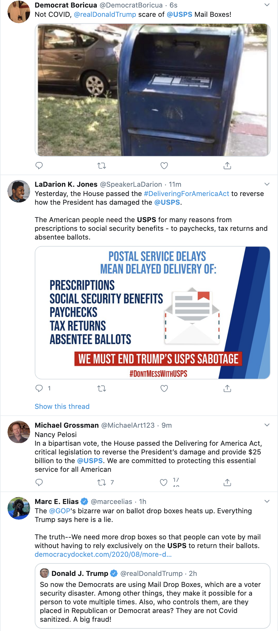 Screen-Shot-2020-08-23-at-8.51.16-AM USPS Employees Defect & Publicly Defy Trump Orders Election 2020 Featured National Security Politics Top Stories 
