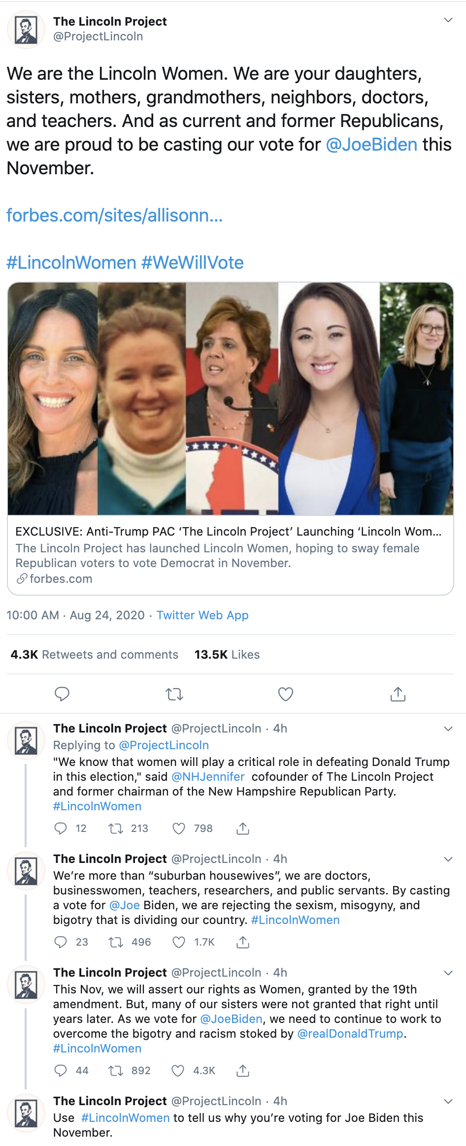 Screen-Shot-2020-08-24-at-2.41.05-PM 'The Lincoln Project' Announces 'GOP Women Against Trump' Movement Featured Feminism Politics Top Stories Women's Rights 