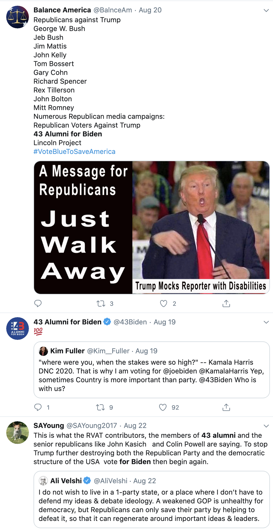 Screen-Shot-2020-08-27-at-9.14.21-AM George W. Bush Staffers Humiliate Trump & GOP Election 2020 Featured National Security Politics Top Stories 