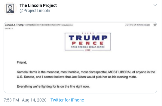 Screenshot-2020-08-15-at-10.18.40-AM 'The Lincoln Project' Strikes Again With Hilarious Anti-Trump Ad Donald Trump Election 2020 Politics Social Media Top Stories 