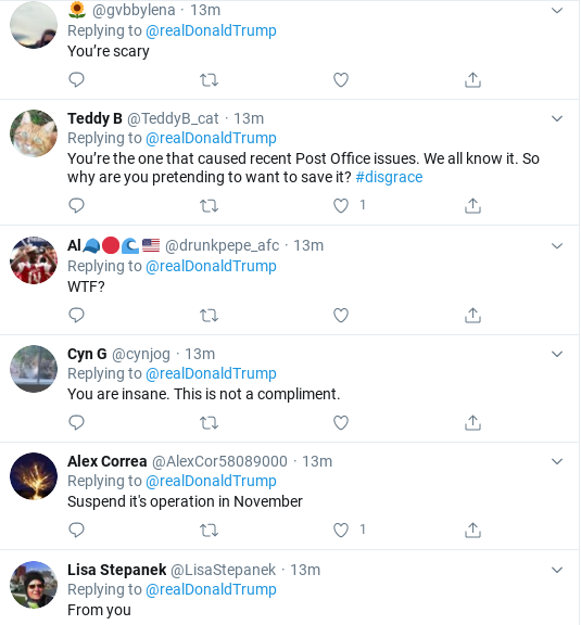 Screenshot-2020-08-17-at-5.55.59-PM Trump Erupts Into 4-Tweet ALL CAPS Post Office Meltdown Corruption Donald Trump Election 2020 Politics Social Media Top Stories 